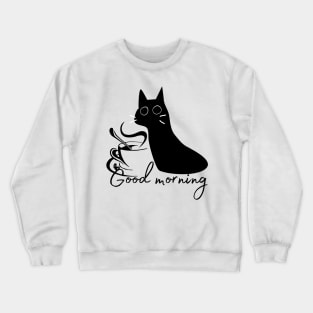 Cat Lover Coffee Lover Crewneck Sweatshirt